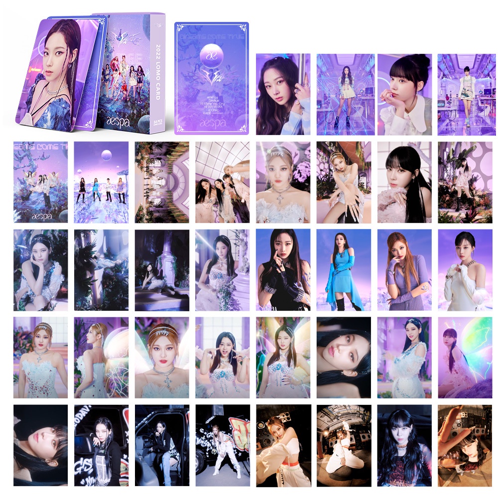 54pcs Kartu Lomo Foto Kpop Album AESPA 2022