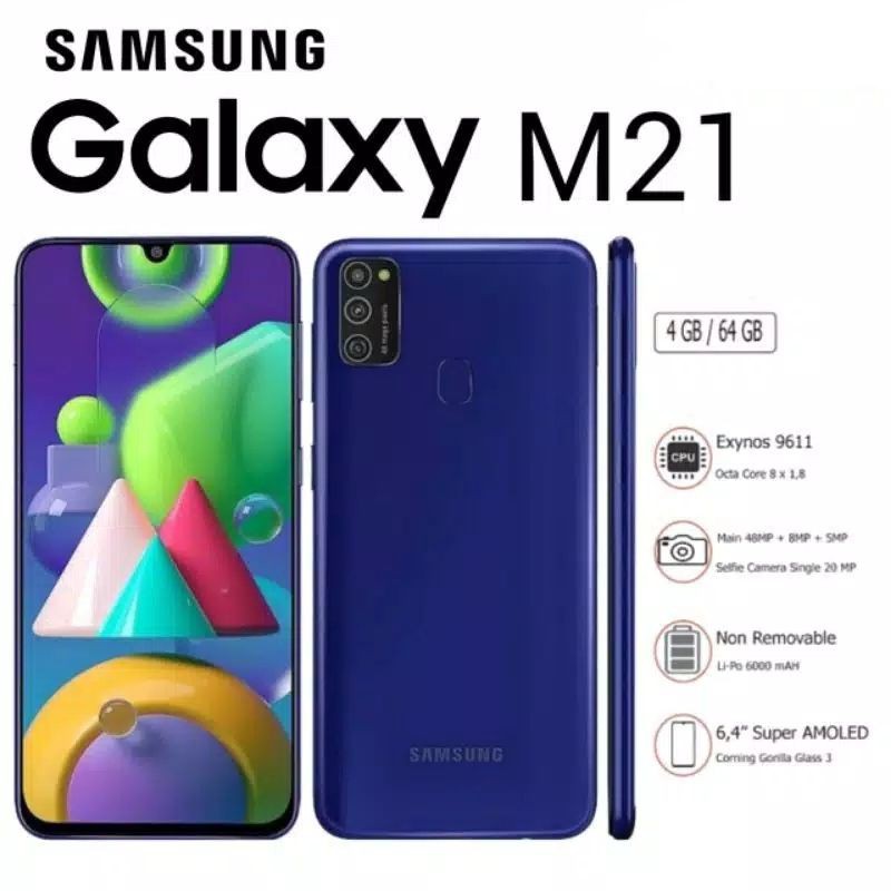 Jual Samsung Galaxy M21 Ram 4gb 64gb 4 64 Garansi Resmi New Original Shopee Indonesia