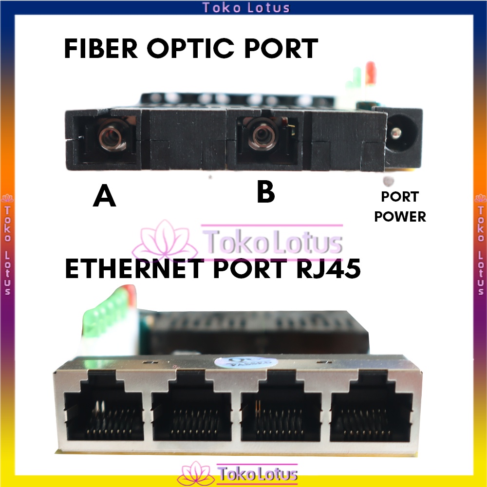 [TERBARU] [BISA COD] PCB Saja atau dengan Adaptor 2F4E Yellow Media Converter 2 Port FO - 4 Port LAN Tanpa BOX