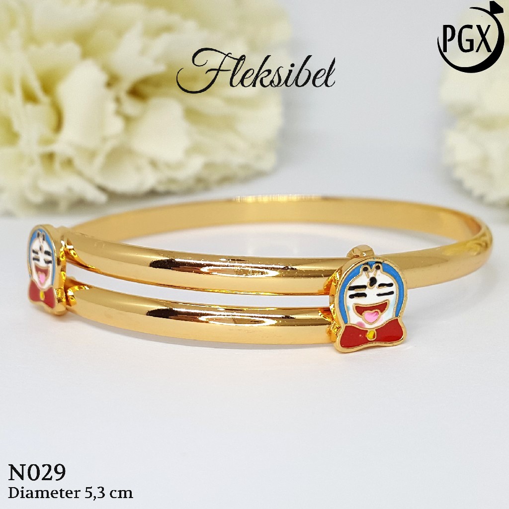 PGX Gelang Anak Xuping Aksesoris Perhiasan Bangle Bangkok Lapis Emas Premium - N037