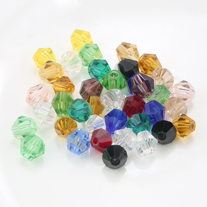 Bicone Beads Glass Beads  4mm 6mm shiny Kristal beads 5328 untuk gelang DIY Membuat Perhiasan