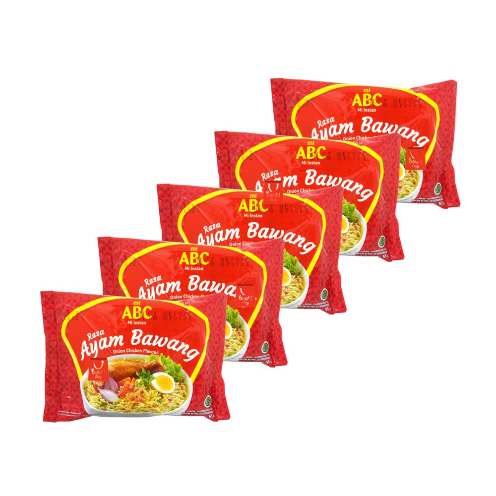 

5PCS ABC Ayam Bawang Mie Instan Kuah Rasa Ayam Bawang - 5pcs x 65gr