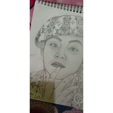 

Lukisan kim taehyung V bts / sketsa taehyung V bts/ lukisan pensil V/gambar