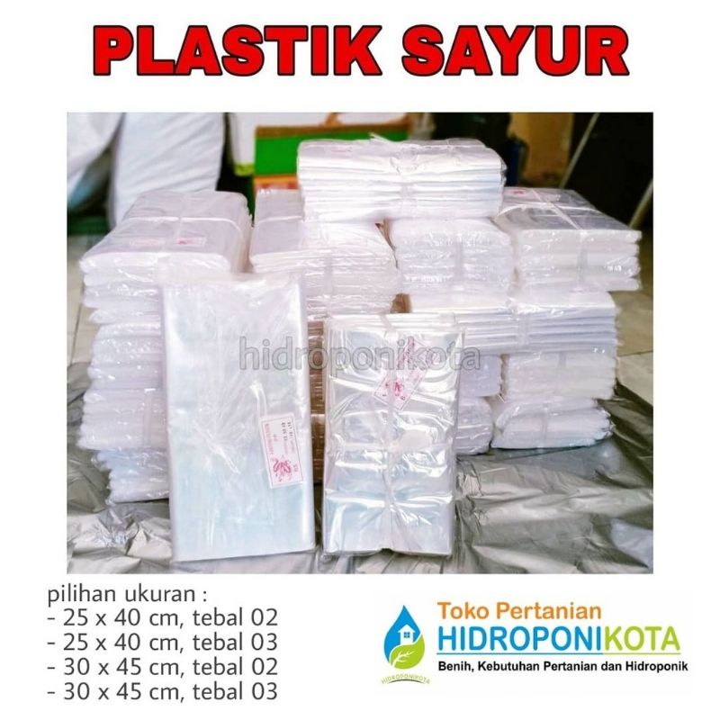 plastik sayur 1 bungkus isi kurleb 100 lembar