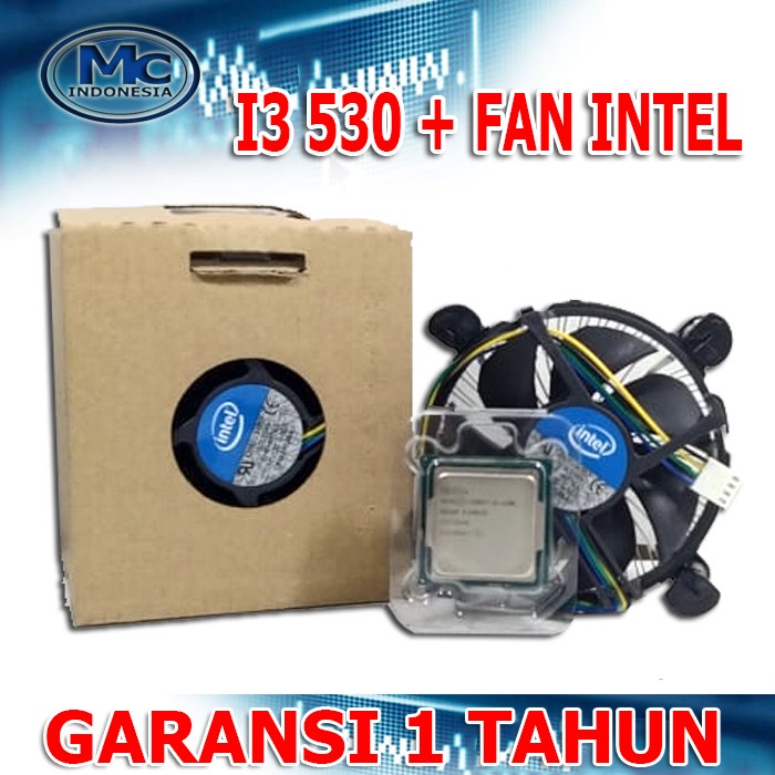 PROCESSOR INTEL CORE i3 530 SOCKET 1156 dan FAN intel