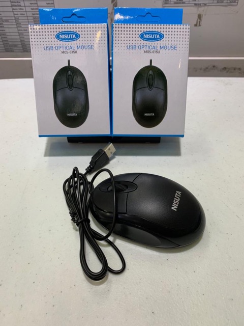 NISUTA MOUSE KABEL MOS-015U USB OPTICAL MOUSE READY HITAM