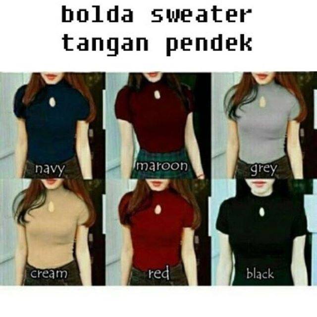 Bolda pendek rajut | baju rajut | baju hangat | sweater rajut | fashion korea | rajut korea