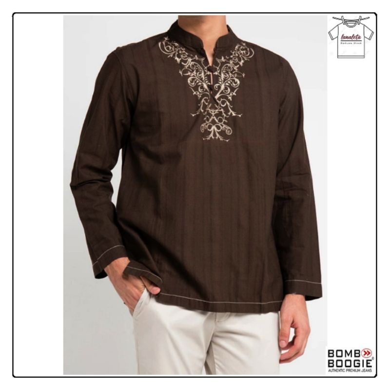 Kemeja Koko BOMBBOOGIE Lengan Panjang 001 Original