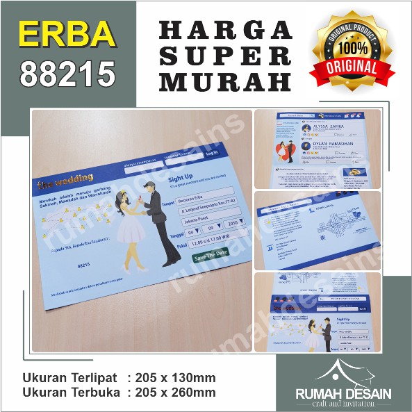 Update Produk Terbaru... Blanko Undangan Kosong ERBA 88215 ( Harga Termurah ) Produk Original 100%