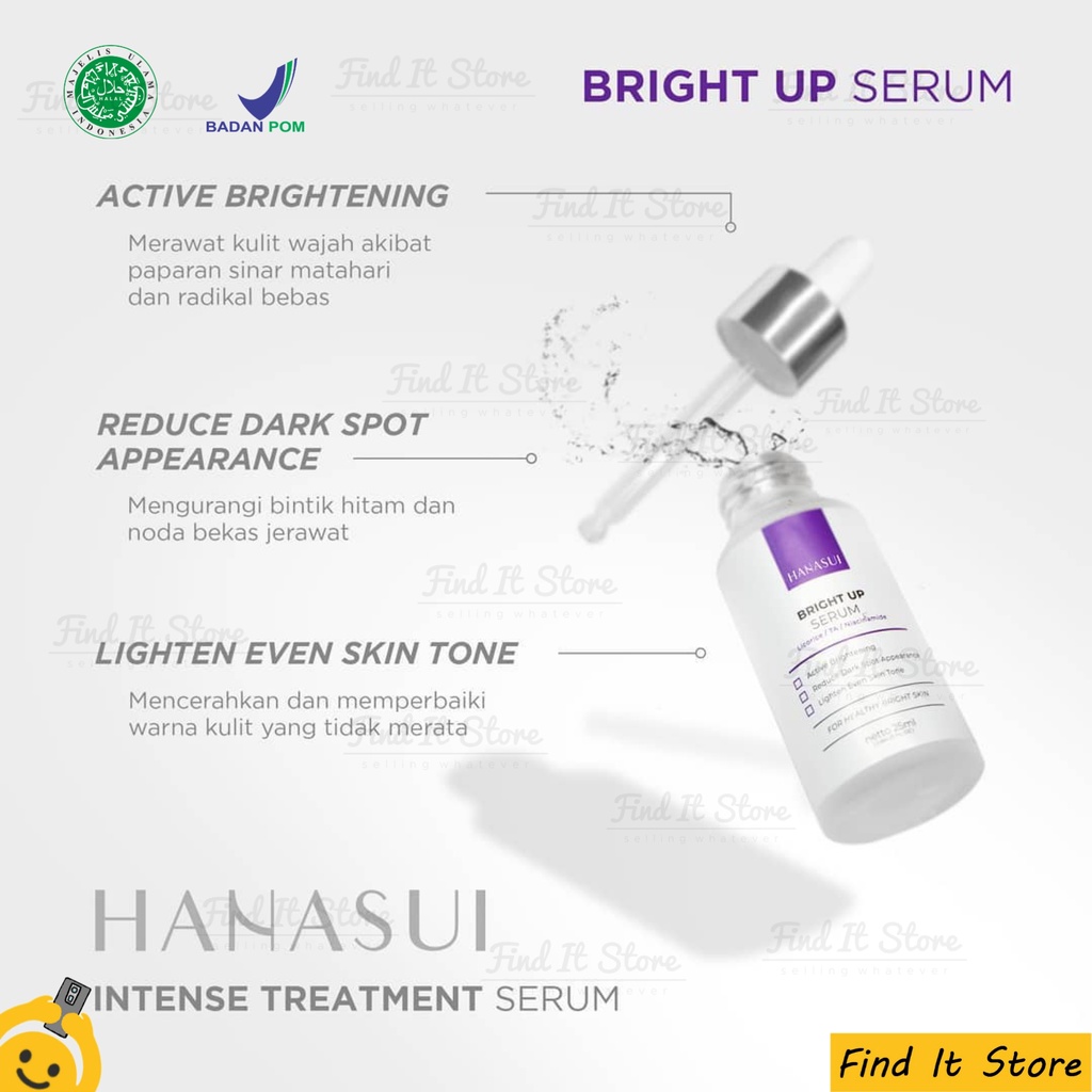 Hanasui Serum Series | Gold Whitening | Vitamin C | Anti Acne | Power Serum | Collagen Anti Acne X Beino Rejuvenate | BPOM