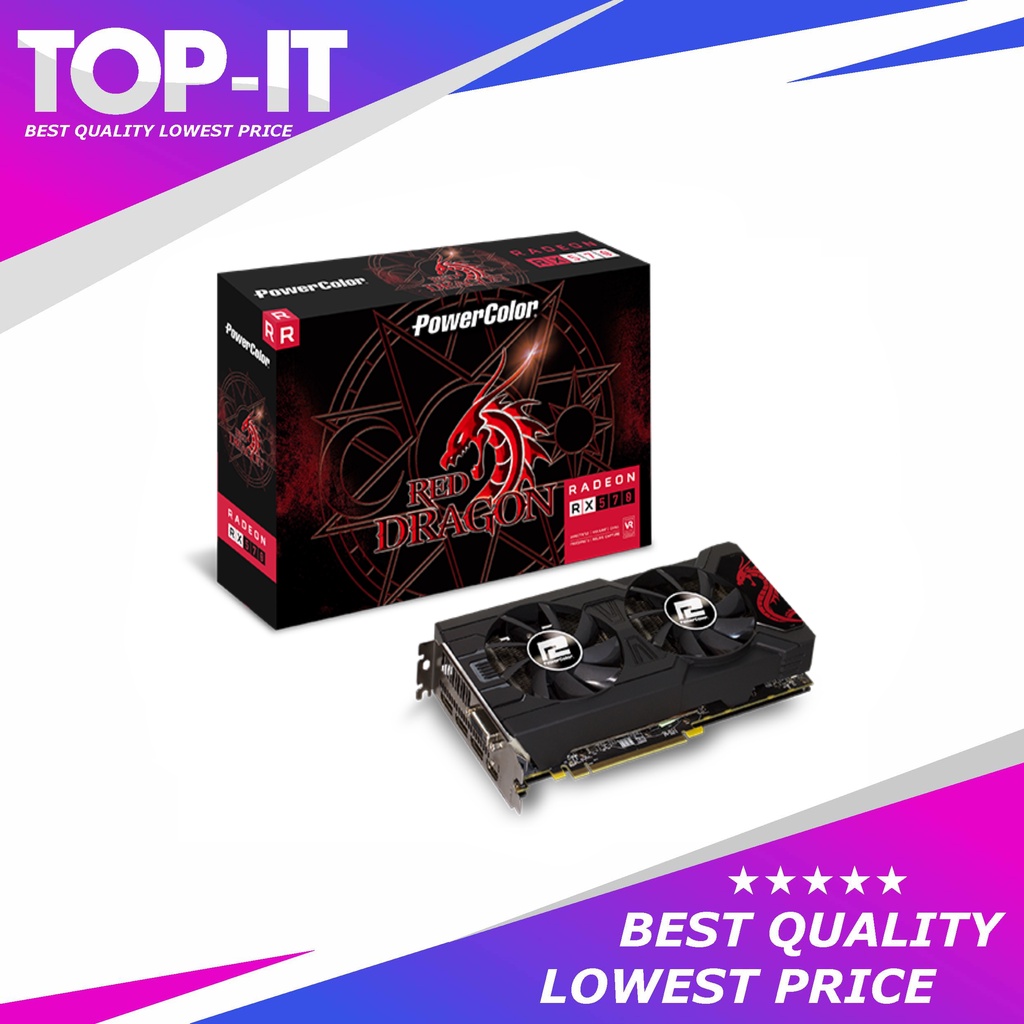 VGA ATI RADEON Power Color RX 570 Red Dragon 4GB GDDR5 SECOND