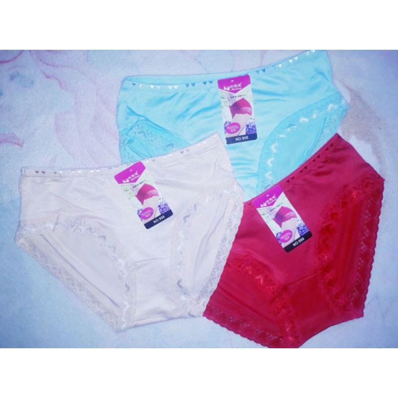 Celana dalam Renda katun/Celana dalam wanita 6pcs
