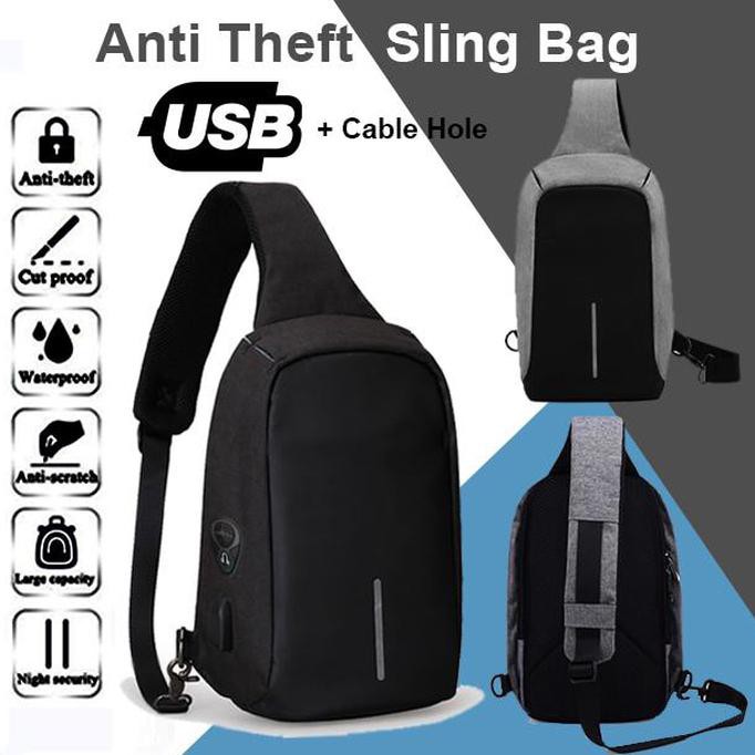 Tas Selempang Usb / Slingbag Usb / Tas Travel Usb Charger Terbaik
