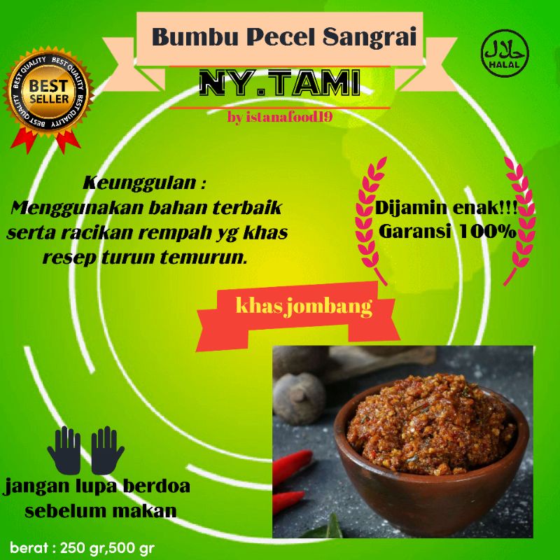 

Sambel Pecel Bumbu Pecel Sangrai 250 gr.Ny tami