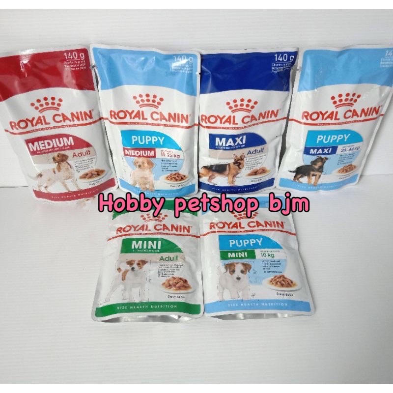 Royal canin 140gr pouch dog wetfood makanan basah anjing Rc