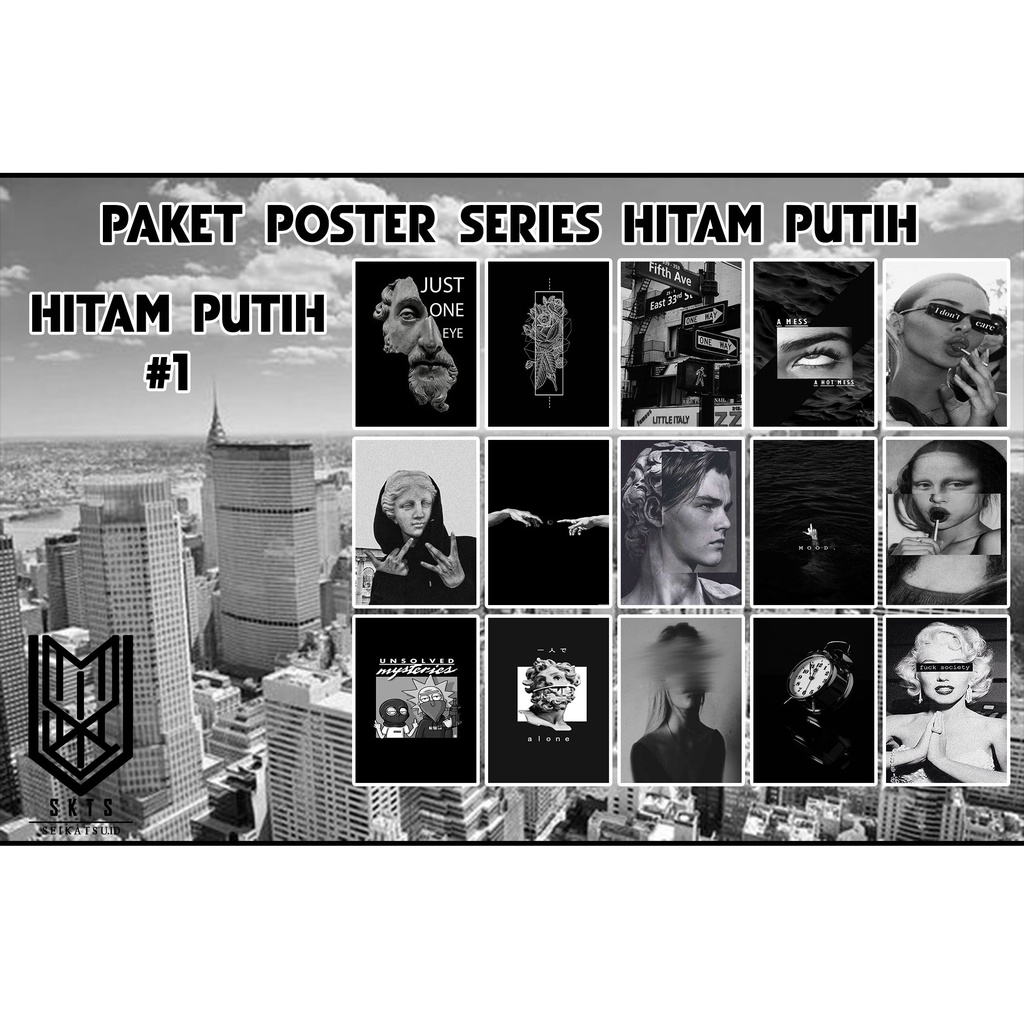 Poster Aesthetic | Poster Dinding Aesthetic | Poster Vintage Poster Hitam Putih | Poster Anime  | Is