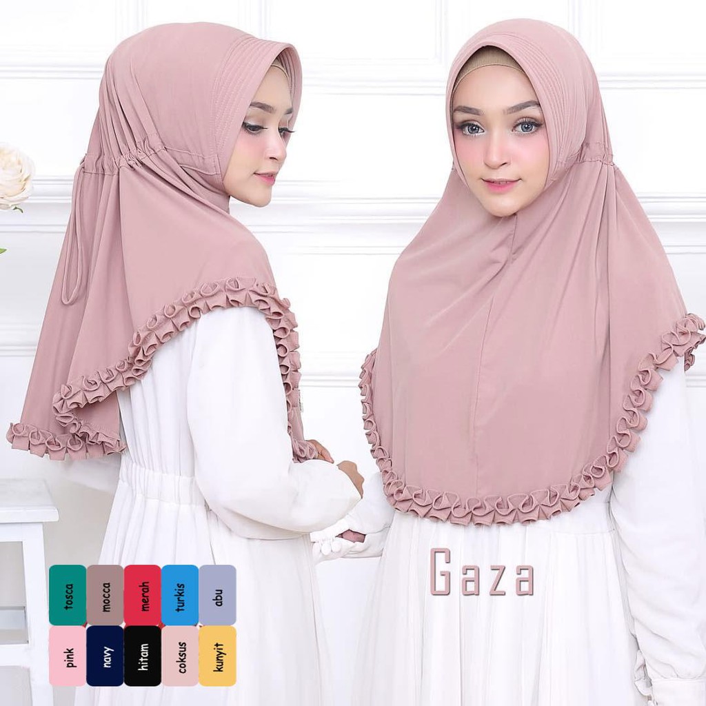 JILBAB KHIMAR SERUT MINI AMELIA BERGO REMPEL GOTIK LIPAT / JILBAB KHIMAR SIMPLE MURAH