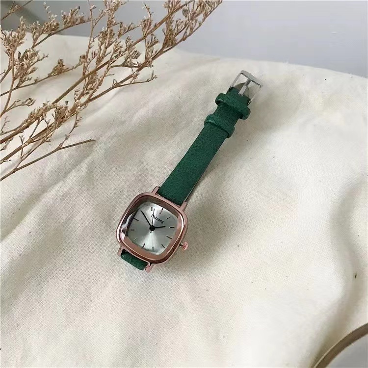 [ BISA COD ] Jam Tangan Kecil Wanita Analog Strap Pu Dial Gaya Retro Korea Jam Tangan Bisnis