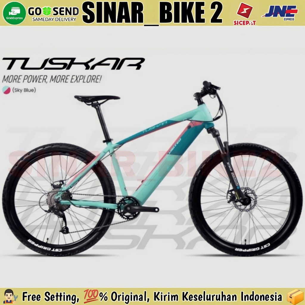 Sepeda Gunung MTB Electric UNITED TUSKAR E-Bike Listrik 50 Km/ Charge