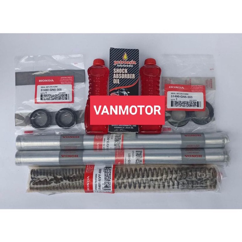 PAKET AS SHOCK SOK DEPAN SET PER SHOCK BEAT KARBU VARIO 110 CARBU BEAT LAMA SCOOPY VARIO 110 CBS HONDA KVY KVB