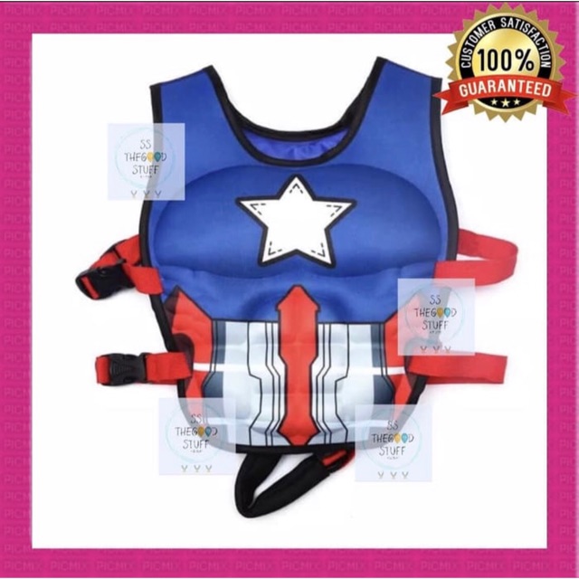 Baju Pelampung Renang Anak Motif Super Hero Swim Vest Baju Pelampung Renang Anak Motif Super Hero Swim Vest