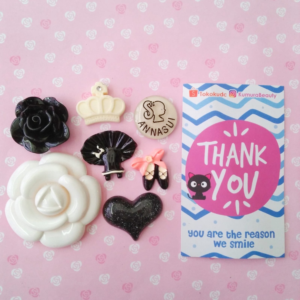 DEKORASI SLIME / CLAY / NAIL ART DECODEN ANNA SUI / MICKEY /  FUN ANIMAL/ ENGLISH FLOWER / CUTE ANIMAL