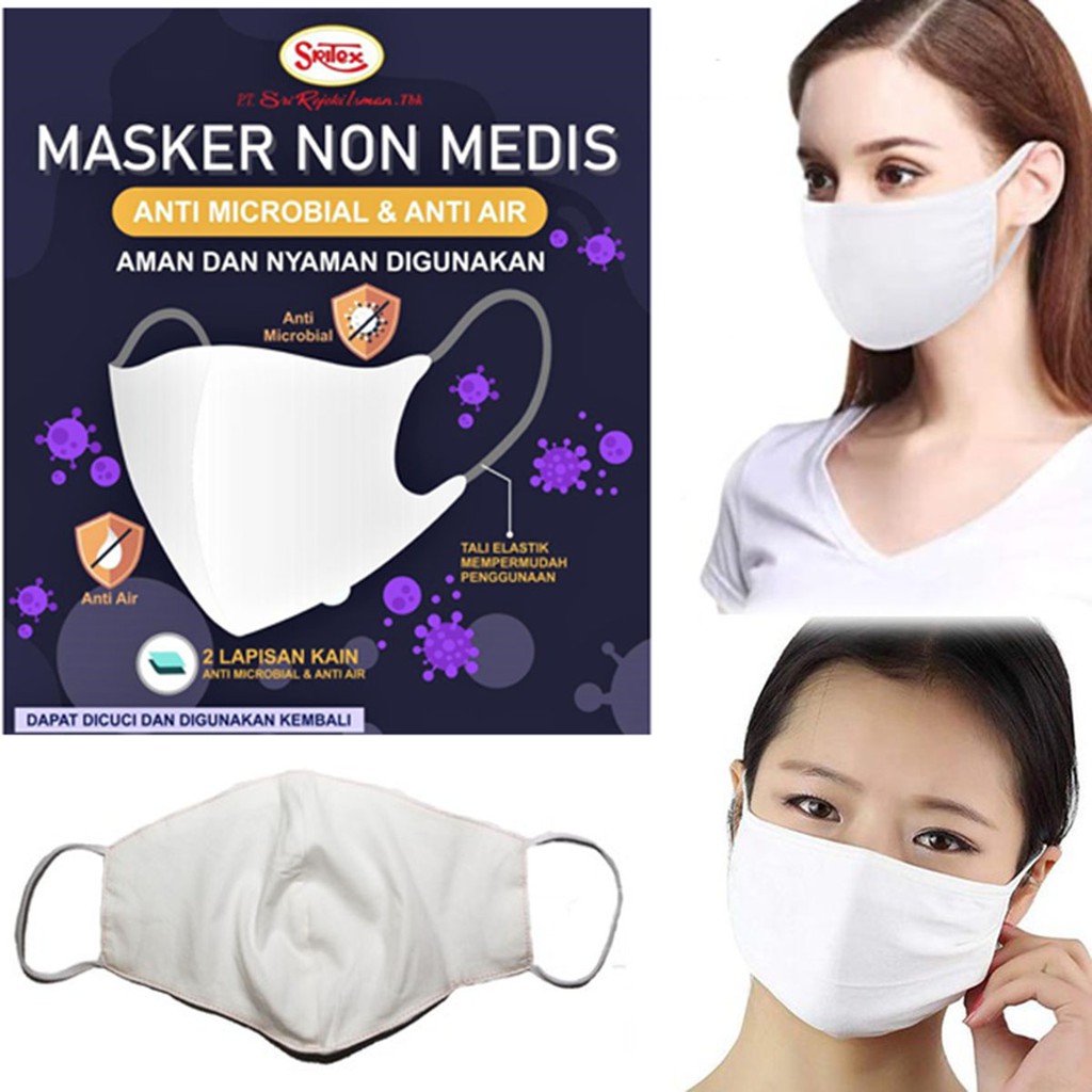 SRITEX Masker Kain Non Medis Anti Microbial dan Anti Air