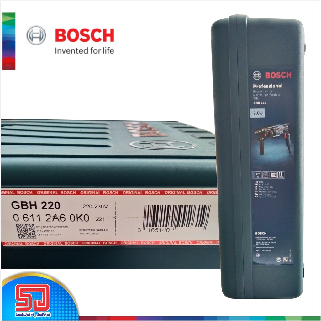 Bosch GBH 220 Mesin Bor Beton Listrik Rotary Hammer Impact Drill Tembok