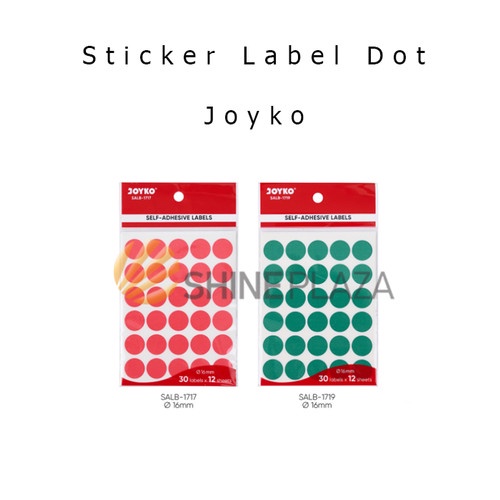 

Kertas Stiker Label Joyko Bulat Warna Hijau Merah - Dot Color Stickers