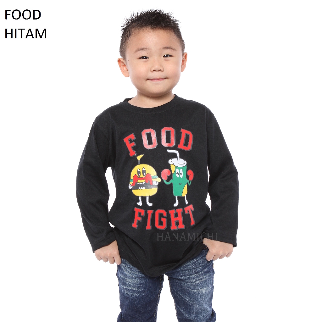 Hanamichi FOOD Kaos Anak Sablon Lengan Panjang