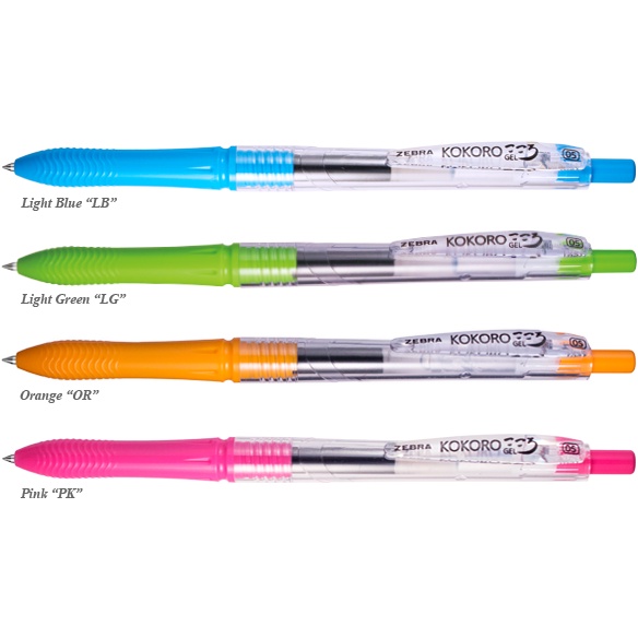 

Pen Gel Zebra Kokoro Sweet 0.5mm [Per 1 Lusin]