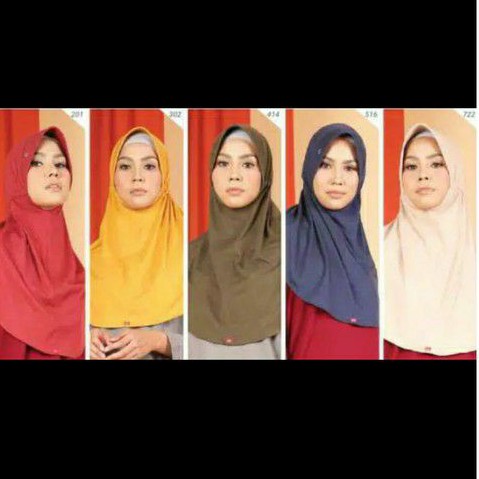 Bergo Polos Serut Bahan Kaos Dauky Bergo Rara