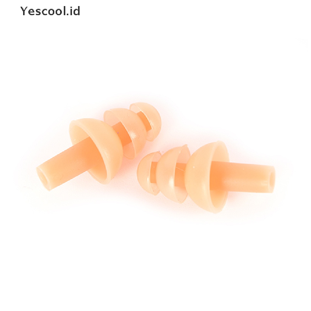 【Yescool】 Soft Silicone Earplugs Reusable Ear Plugs Sleep Swimming Work Noise reduction .