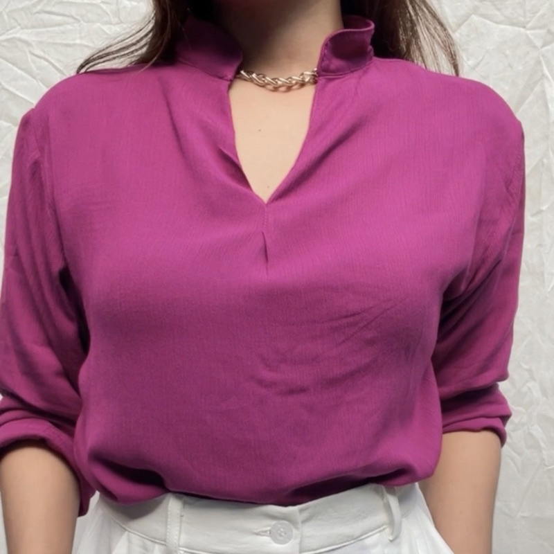 Seina Blouse // Kemeja Basic Lengan Panjang