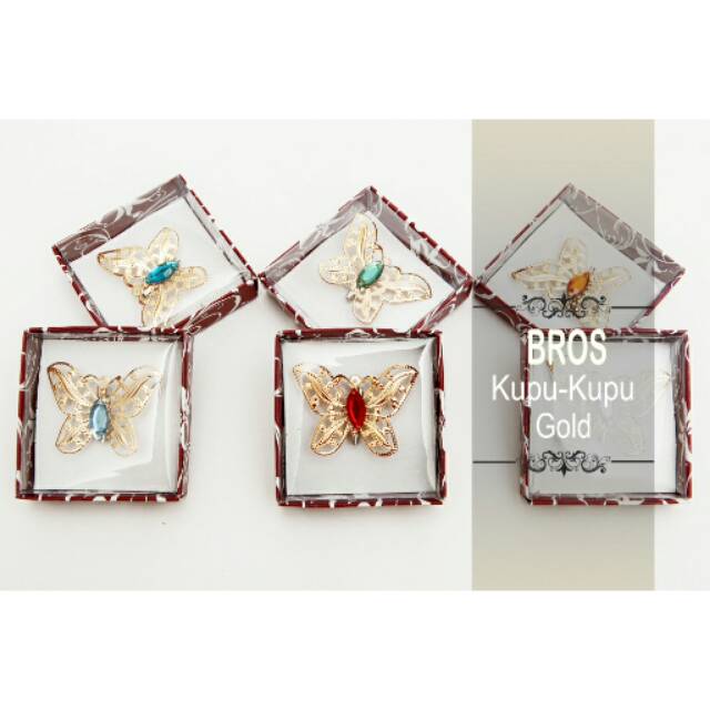 Souvenir bros kupu kupu gold