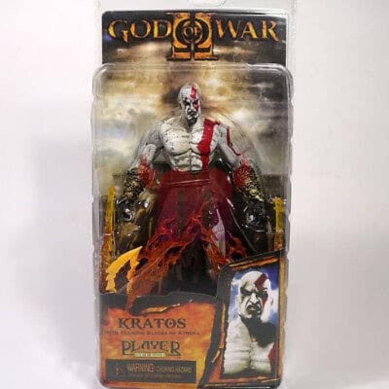 action figure kratos neca god of war tangan api