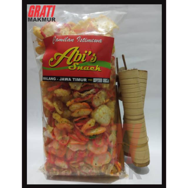 

Camilan jajanan snack kerupuk pedas