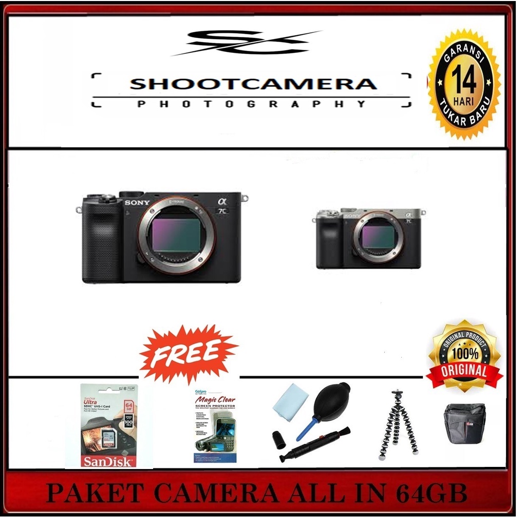 SONY A7C BODY ONLY / SONY A7C BO / KAMERA MIRRORLES SONY A7C