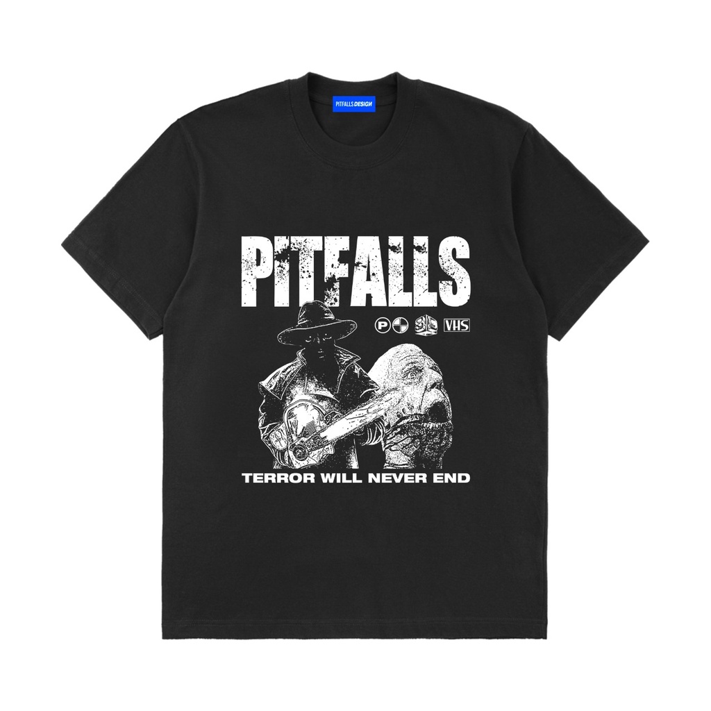 Tshirt Pitfalls Design | Kaos Hitam Terror