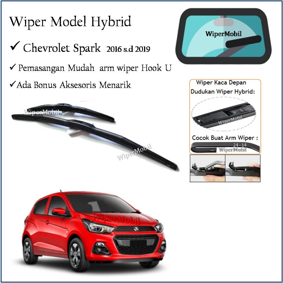 Wiper Hybrid Chevrolet Spark 2016 2017 2018 2019