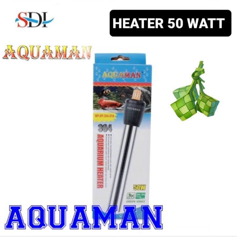 AQUAMAN HEATER 50 WAT ALAT PEMANAS AIR AQUARIUM