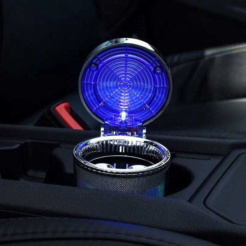 Cuci Gudang Noctilucent Asbak Rokok Mobil Car Ashtray LED Light - S5