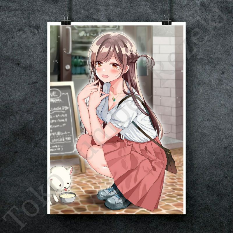 

Poster Anime Mizuhara Chizuru Kanojo Okarishimasu Canvas Kanvas Paper