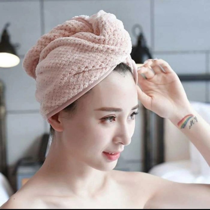 BERKUALITAS Dry Hair Towel Handuk Pengering Rambut Beli 1 dapat 2