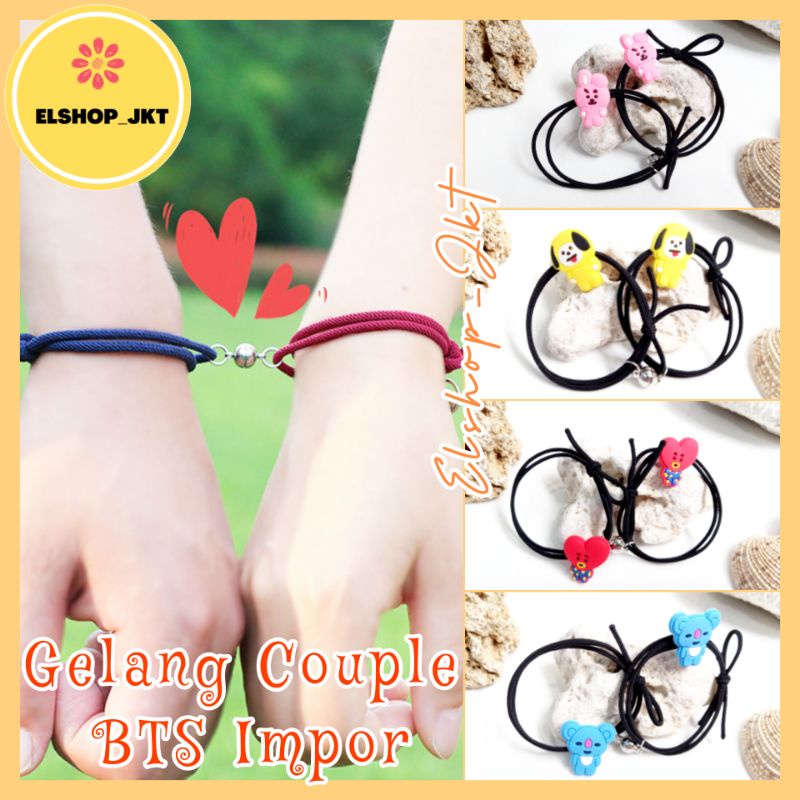 [COD] GELANG IMPOR COUPLE MAGNET BTS MURAH /AKSESORIS TANGAN/GELANG PERSAHABATAN