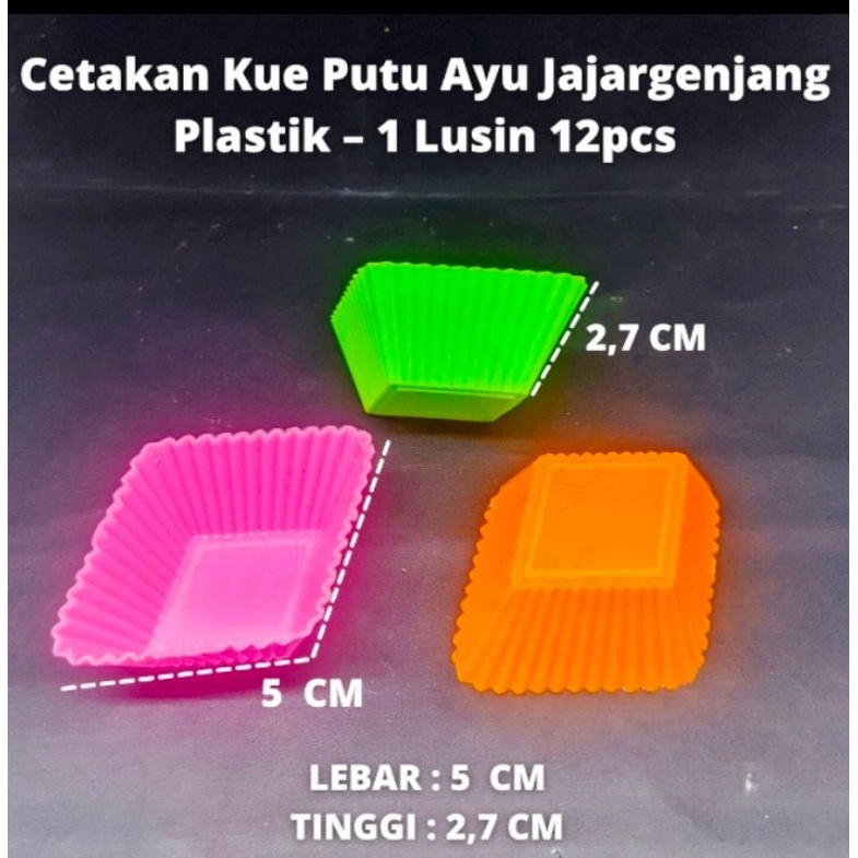 Cetakan Agar Wajik/Citakan kue Kukus Wajik/12 Pcs Citakan puding/Citakan Agar