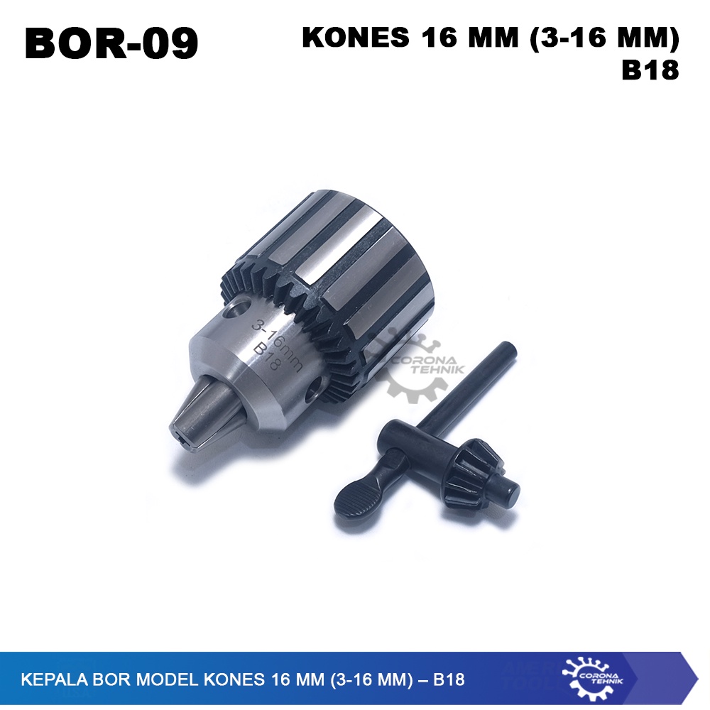 B18 - Kepala Bor Model KONES 16 mm (3-16 mm)