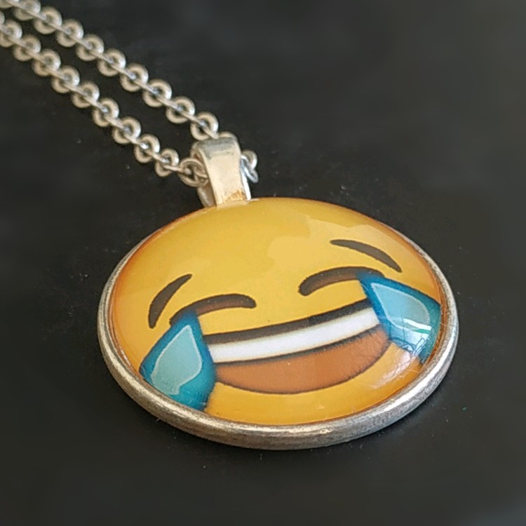 ROBAGIN kalung emoji stainless anti karat pria wanita korea keren Aksesoris cowok cewek