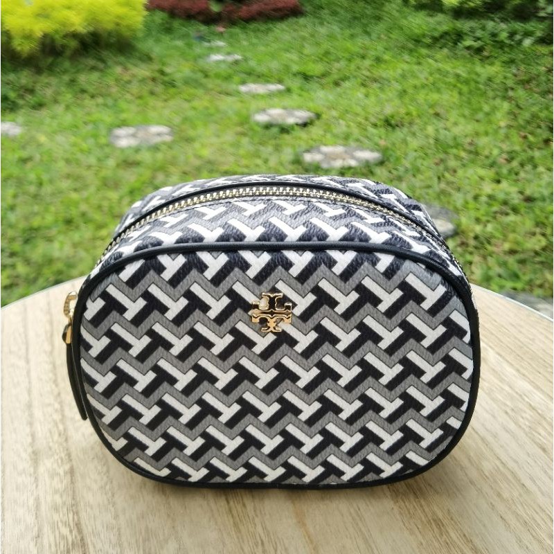 Tory Burch Tilet Cosmetic Pouch Black Tzag