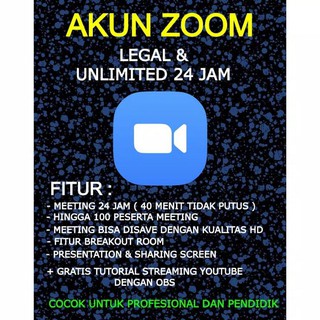 Akun Zoom Meeting Unlimited Resmi Termurah Pro Shopee Indonesia